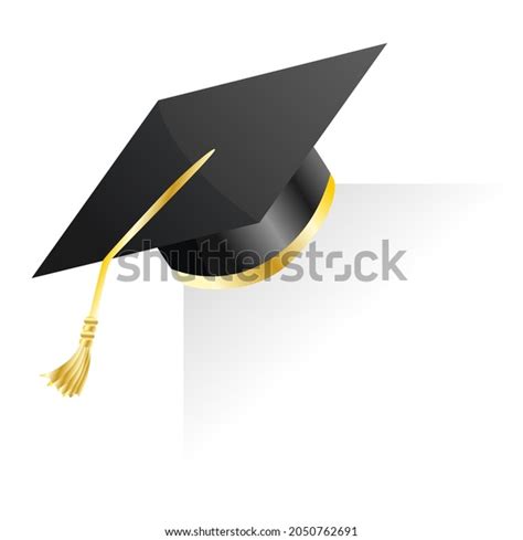 Graduation Cap Element Degree Ceremony Educational Stock Illustration