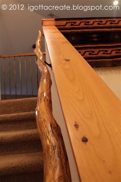 A graceful tree branch used as a handrail in the att. 55 best Landings - Custom Landing Stair Runner ...