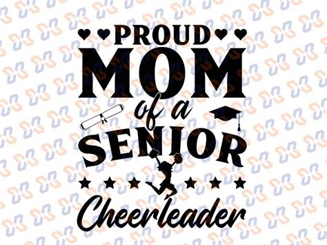 Proud Mom Of A Senior Cheerleader Svg Proud Cheer Mom Svg Cheerleade
