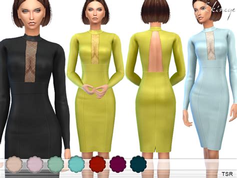 The Sims Resource Mesh Insert Pencil Dress By Ekinege Sims 4 Downloads