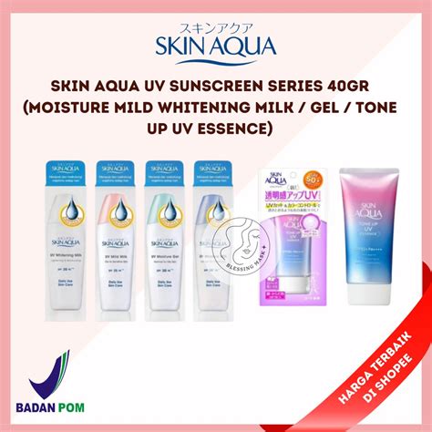 Bpom Skin Aqua Uv Sunscreen Series 40gr Moisture Mild Whitening Milk