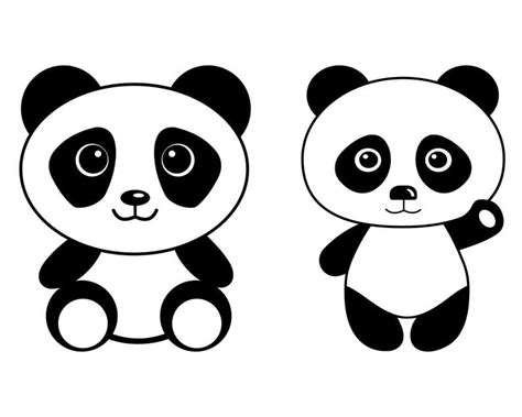 Panda Svg Panda Face Svg File Cute Panda Head Clipart Vector Files 3d