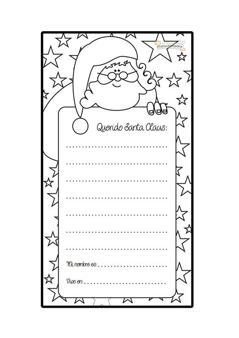 Carta A Santa Claus Para Imprimir Y Colorear Christmas Diy Kids