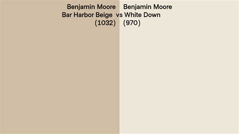 Benjamin Moore Bar Harbor Beige Vs White Down Side By Side Comparison