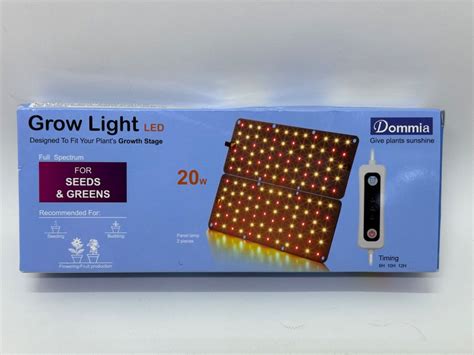 Dommia Grow Lights For Indoor Plants W Full Spectrum Grow Light Pcs
