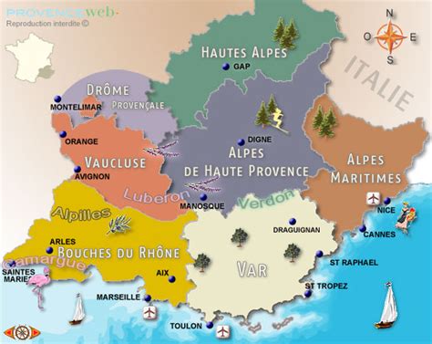 Departements Of Provence And French Riviera