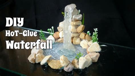 Diy Mini Waterfall Using Hot Glue Youtube