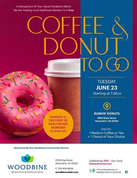 4700 king street, #201 alexandria va 22302. Coffee & Donuts to Go - 6/23 - Woodbine Rehabilitation ...