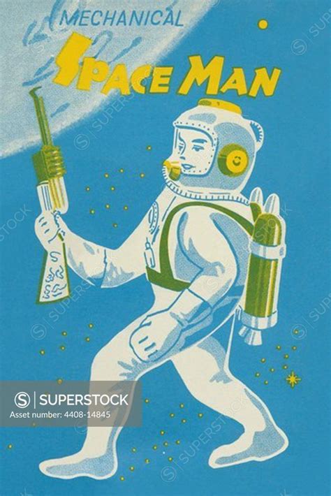 Mechanical Space Man Robots Ray Guns And Rocket Ships Superstock