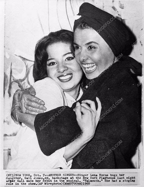 Photo Lena Horne Hugging Her Daughter Gail After Stage Debut In New