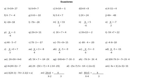 El Gimnasio Matemático Guia De Ejercicios De Ecuaciones De Primer Grado