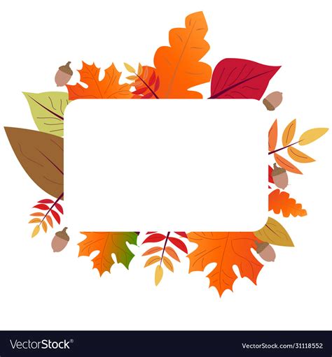 Leaves Frame Royalty Free Vector Image Vectorstock