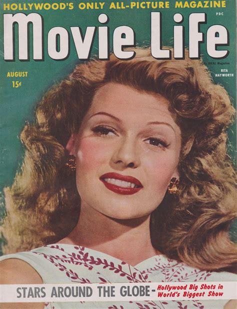 rita hayworth on the august 1944 movie life rita hayworth movie magazine classic hollywood
