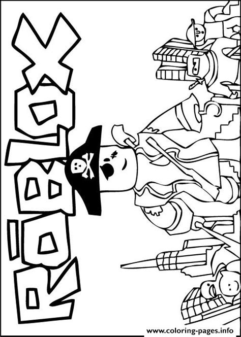 Roblox Pirate Coloring Page Printable