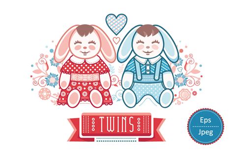 Happy Babys Birthday Twins Graphic By Zoyali · Creative Fabrica