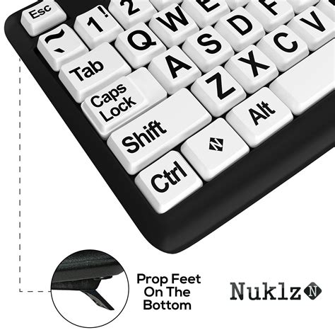 Nuklz N Large Print Computer Keyboard Visually Impaired Keyboard