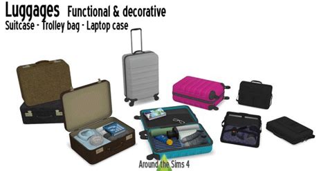 Suitcases And Luggage By Sandy Liquid Sims
