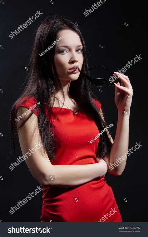 Beautiful Sexy Brunette Girl Posing On Stock Photo Edit Now 477307942
