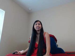 Cute Long Haired Asian Striptease And Hairplay Xfantazy Com