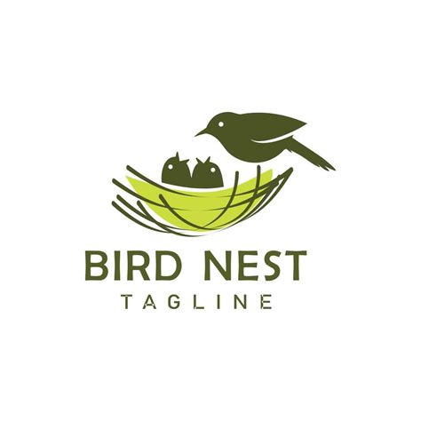 Bird Nest Logo Design Template Vector Illustration 10143213 Vector Art