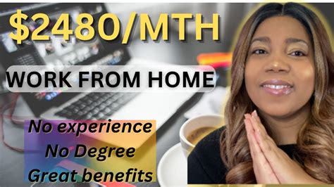 Earn 2480 Per Month Work From Home Jobs No Degree No Experience Remote Jobs Youtube
