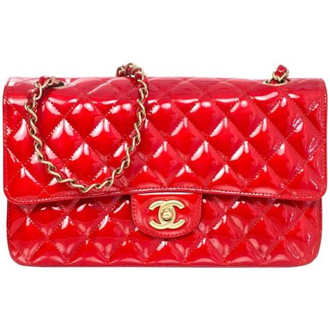 Chanel Collectors Mobile Art Show Signed Red Patent 10 Classic Double