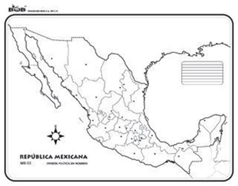 Mapa De La Republica Sin Nombres Mapa De Mexico Sin Nombres En PDMREA