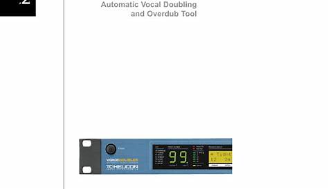 TC-Helicon VoiceDoubler Manual User Manual | 21 pages