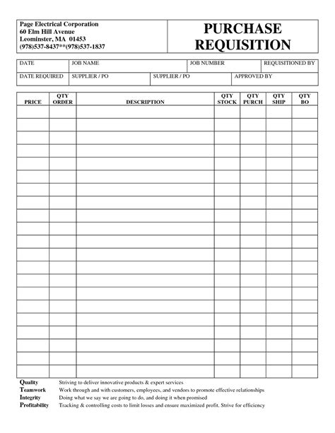 The request form is filled and submitted by an employee of a company to make a request for the purchase of a certain item. Purchase Requisition Template | charlotte clergy coalition