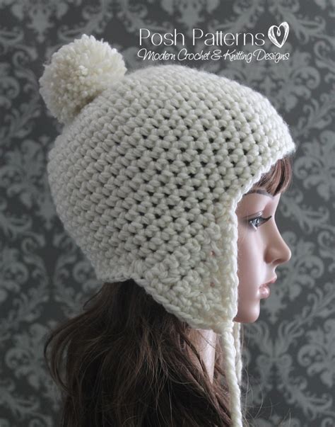 adult ear flap hat free crochet pattern