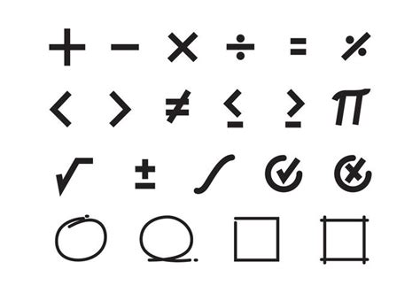 Free Math Symbols Vector Vector Art At Vecteezy