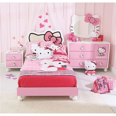 hello kitty 4 piece bedroom in a box najarian furniture toys r us with images hello