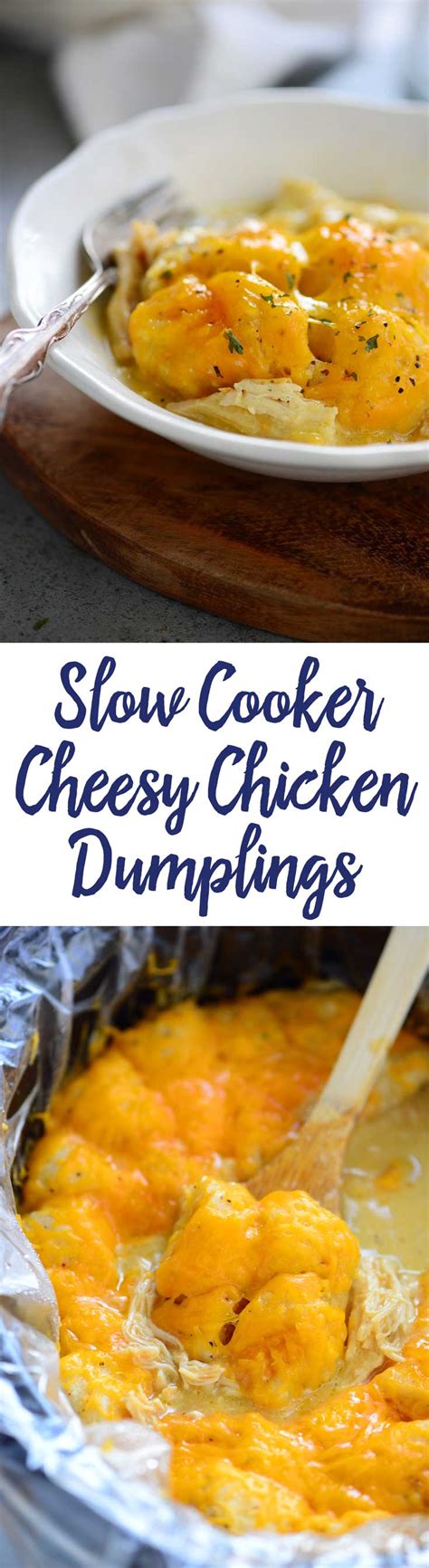 Slow Cooker Garlic Herb Cheesy Chicken Dumplings Are An Easy Dinner
