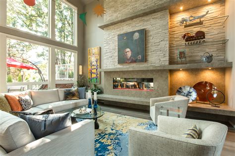 Pangaea Interior Design Camas 2 Story Living Room With