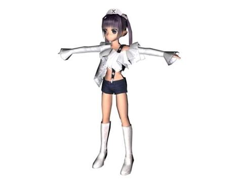 Anime Girl Rendered 3d Model