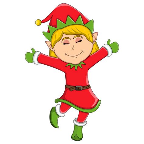 Best Christmas Elves Dancing Illustrations Royalty Free Vector