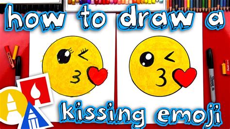How To Draw The Kissing Emoji Youtube