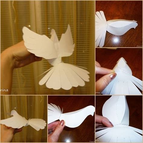 Diy Paper Dove With Printable Template Printable Templates