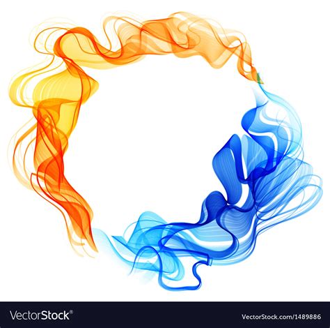 Abstract Fire And Ice White Royalty Free Vector Image