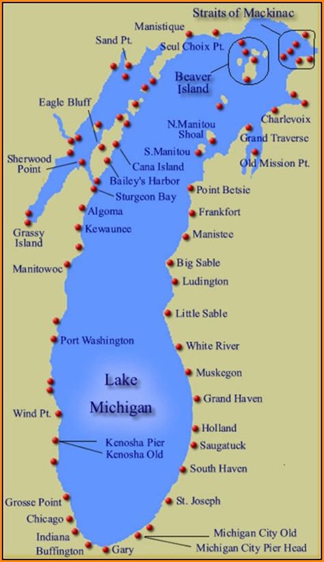 Map Of Lake Michigan Shoreline Map Resume Examples Mw9poo72aj
