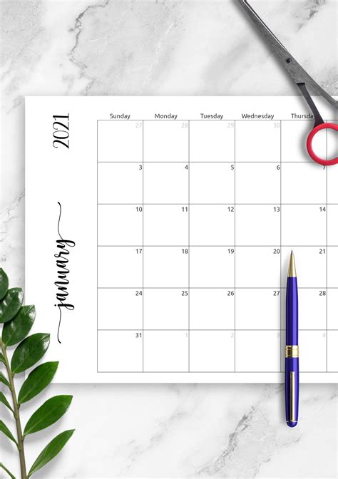Blank One Month Calendar Template Professional Plan Templates Blank