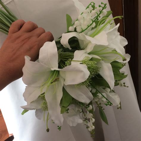 A Wedding Bouquet Of Artificial Lily Flowers Abigailrose