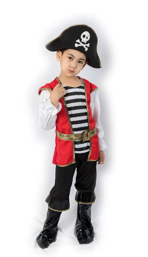 Toddler Kid Boys Halloween Adventure Ship Captain Pirate Costume Fancy