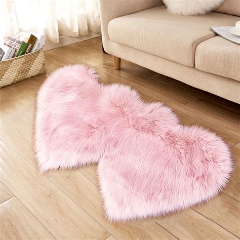 Fur rugs especially can lend warmth to a bare hardwood floor or add softness and visual interest to carpeting. 71x35 inch Super Faux Fur Sheepskin Rug Super Soft Heart ...