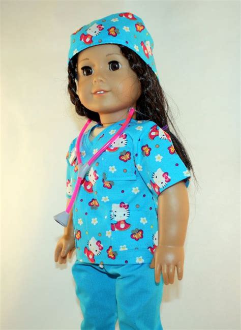 Hello Kitty Nurse Scrubs For American Girl Doll By Jessieamerica 30