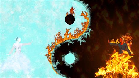 Fire Ice Yin And Yang Wallpapers Hd Desktop And Mobile Backgrounds