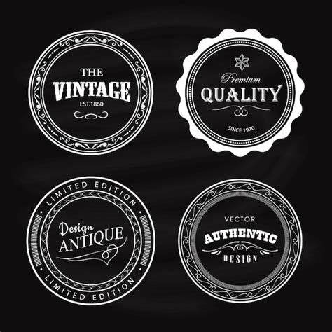 Premium Vector Antique Badge Vintage Label Circle Retro Design