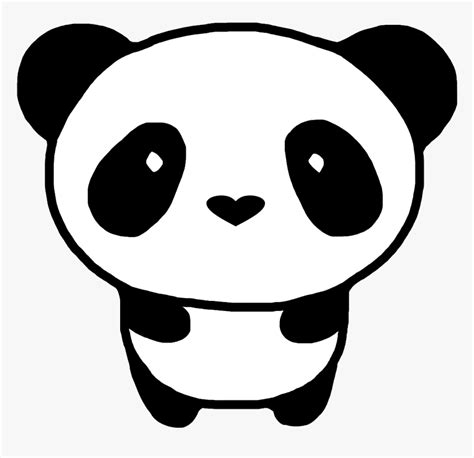 Panda Cartoon Drawing Easy Panda Pandas Clipartmag Blackandwhite