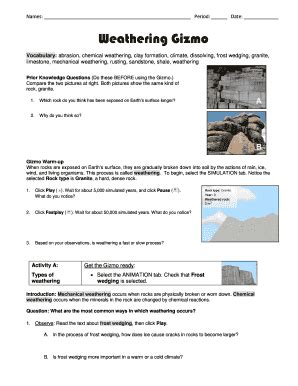 Gizmo pangea answer key quiz / base yourself off the pictures (for the age and vibe). Fillable Online Weathering gizmo answer key - Idea Fit Fax ...