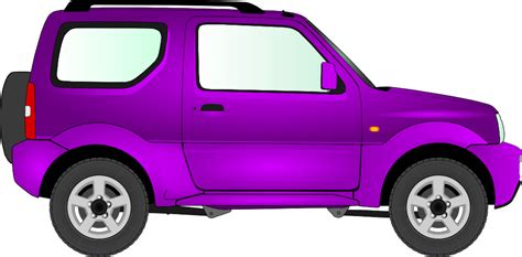 Onlinelabels Clip Art Car 15 Purple